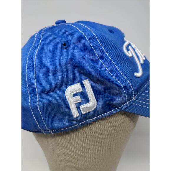Titleist FJ Pro V1 Slideback Golf Hat Blue White Embroidered Spell Out Logo - Picture 7 of 12